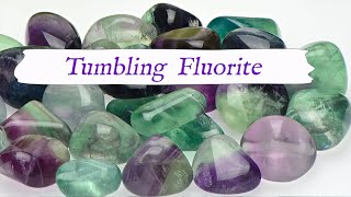 TUMBLING FLUORITE  From Start to Finish  Rotary Rock Tumbling Process amp Techniques [upl. by Fernand]