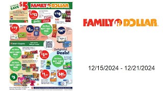 Family Dollar Weekly Ad  12152024  12212024 [upl. by Labaw]