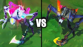 Star Guardian Nemesis Fiddlesticks VS Praetorian FIddlesticks Skins Comparison League of Legends [upl. by Grata]