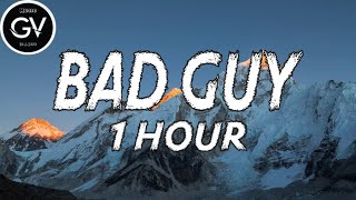 Billie Eilish  Bad Guy 1 Hour [upl. by Basilius]