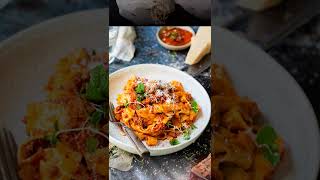 Best Homemade Pasta🍝 Pappardelle ♕ Bolognese Ragu [upl. by Karub]