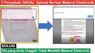 3 Penyebab amp SOLUSI Galat Upload Berkas quotFile yang Anda Unggah Tidak Memiliki Materai Elektronikquot [upl. by Ki]