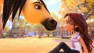 SPIRIT UNTAMED Movie Clip  Lucky Rides Spirit For The First Time Scene 2021 [upl. by Walley829]