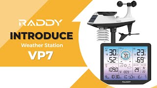 Raddy VP7 Weather Station  Easy to Install  Color Screen  Atomic Weather Clock [upl. by Aynom384]