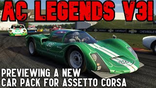 Previewing the INCREDIBLE v30 Assetto Corsa Legends Mod Cars [upl. by Mauro]