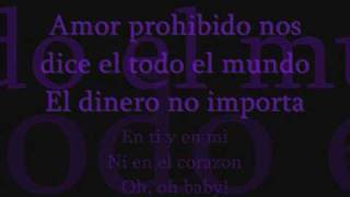 selena amor prohibidolyrics [upl. by Lezah]