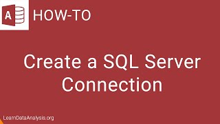 How to connect to Microsoft SQL Server in Microsoft Access [upl. by Haag617]