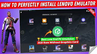 How to install Lenovo One Fusion App Engine Emulator  New Best Emulator For Free Fire Low End PC [upl. by Auhesoj]