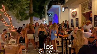 Ios Island Greece Nightlife Walking Tour [upl. by Larkins]