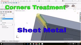 SolidWorks Tutorial Corner Treatment Sheet Metal Tutorial [upl. by Miles]