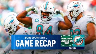 Dolphins offense DOMINATES Jets despite MISSING Tyreek Hill  Game Recap  CBS Sports [upl. by Ydroj459]