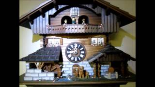 Cuckoo Clock Black Forest Chalet With Dancers [upl. by Nameloc493]