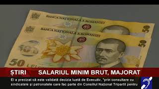 Salariul minim brut majorat [upl. by Yspyg237]