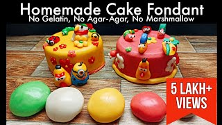 Homemade Cake FONDANT Without Gelatine amp Agar AgarJust 3 Ingredients Recipe [upl. by Nnaear239]