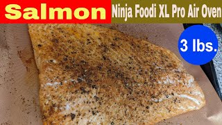 Whole Salmon Fillet Ninja Foodi XL Pro Air Fry Oven Recipe [upl. by Lorou]