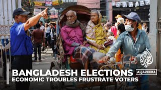 Bangladesh elections Economic troubles frustrate voting public [upl. by Nivlek]