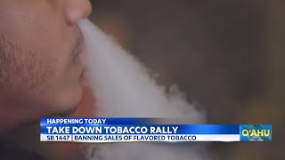 Hawaii students and advocates rally to revive bill that stops flavored tobacco sales [upl. by Otilopih]