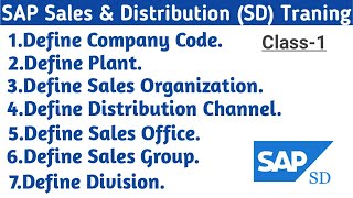 SAP SD Enterprises Structure Part 1  SAP SD Training [upl. by Angelina255]