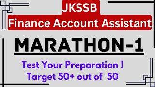 FAAMARATHON1 ACCOUNTANCYJKSSB  GK OF JampK  SCIENCE [upl. by Courtnay]