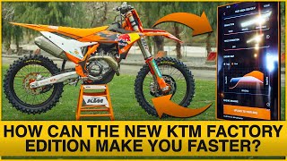 First Ride 2021 KTM 450SXF Factory Edition with Bluetooth  Motocross Action Magazine [upl. by Avrenim]