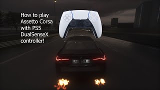 Assetto Corsa  How To Play Assetto Corsa with PS5 DualSense Controller [upl. by Hazlip]