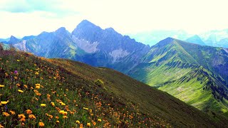 Bregenzerwald Wanderung Zafernhorn 2107m von Faschina aus Umrundung mit Gipfel [upl. by Odnalro]