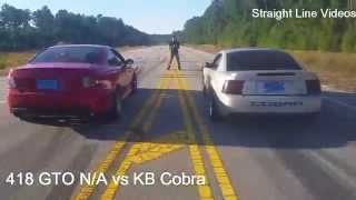 Kenne Bell 03 Cobra vs GTO w150 shot  418 GTO  and trans am [upl. by Acinemod]