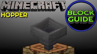 Hopper  Minecraft Block Guide [upl. by Adim682]