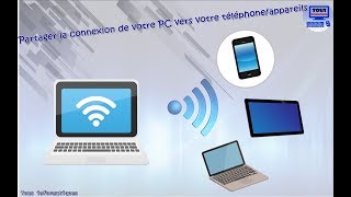 Comment partager la Connexion de Votre PC vers votre téléphoneappareils sans câble [upl. by Anwahsat]