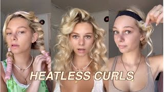 HOW I GET THE PERFECT HEATLESS CURLS [upl. by Htir347]