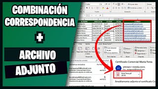 Correos Masivos con Archivos ADJUNTOS DIFERENTES en Excel Correspondencia  PDF Adjunto INDIVIDUAL [upl. by Anrapa]