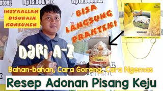 Praktek Resep Adonan Pisang Keju Menu Keju Susu Krezz Mulai Dari Ngadon Sampai Siap Disajikan [upl. by Raina]