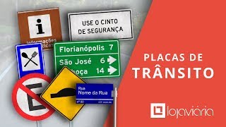 Tipos de Placas de Trânsito  Entenda seus significados sinalização placas [upl. by Brucie]