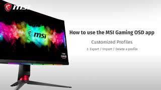 Cómo utilizar la aplicación MSI Gaming OSD  Monitor Gaming  MSI [upl. by Brick]