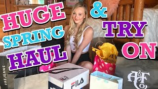 Huge Spring Clothing Try On HAUL 2019 with Ella and CC [upl. by Ellerahs]