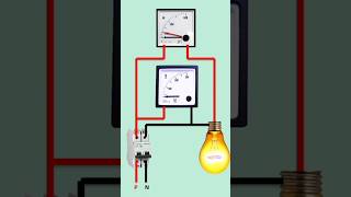 Ampere meter and Voltmeter Connection shorts ytshortselectrical [upl. by Ahsenit]