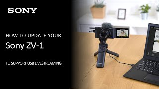 Sony  How To Setup Your ZV1 To Enable Livestreaming And Webcam Use [upl. by Enilarac]