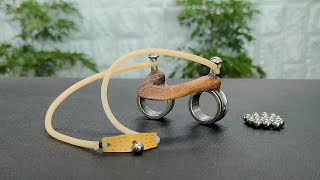 Best DIY slingshot  Compact simple and use a new feeling  Wood Art TG [upl. by Arbma]