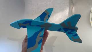 Unboxing Testing amp Reviewing Dollar Tree Foam Airplane Glider [upl. by Eednyl]