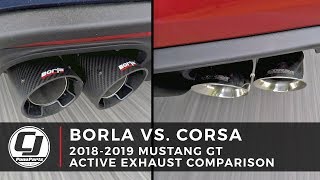 Mustang Active Exhaust Comparison Borla Vs Corsa [upl. by Eldred305]