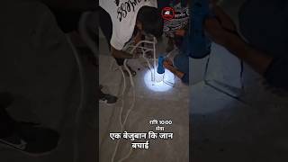 20 फुट गहरे पाईप में फसे छोटे dog 🐕 कि जान बचाईcowdogsrescueshortsreels [upl. by Hoem]