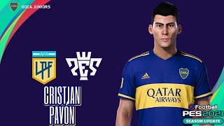 FACE DO CRISTIAN PAVÓN BOCA JUNIORS PES 2021 [upl. by Langham]