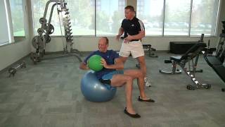 Dr Mercola Demonstrates Ab Crunch on ResistaBall [upl. by Gilud]