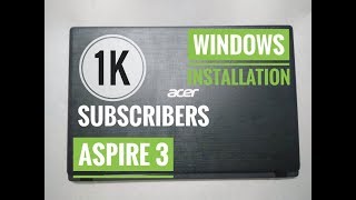 Install Windows In Acer aspire3 A31531C0A7 Laptop Using RUFUS [upl. by Japeth]