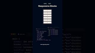 📱 Responsive Block Design 2025 💻✨  Modern JS Magic in 60 Secondsshorts coding js web3 html5 [upl. by Rol]