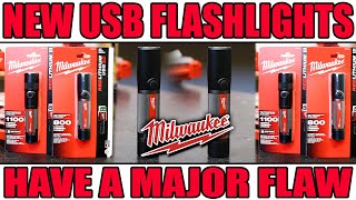 Milwaukee Tools NEW USB Rechargeable Flashlights HAVE A MAJOR FLAW [upl. by Anehs]