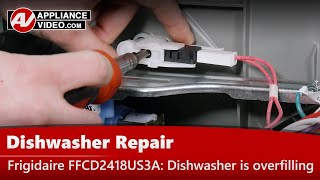 Frigidaire Dishwasher Repair  Drains Constantly  Float Switch [upl. by Waddle]