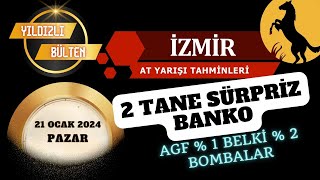 21 Ocak 2024 Pazar İzmir At Yarışı Tahminleri [upl. by Birdella]