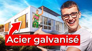 CONSTRUIRE UNE MAISON EN ACIER GALVANISÉ et dormir dedans avec liam [upl. by Turino]