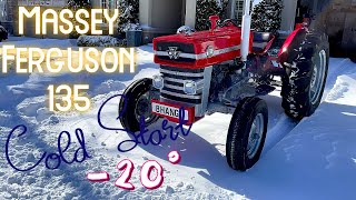 Massey Ferguson 135 cold start in 20°c Incredible Tractor [upl. by Ferrigno430]